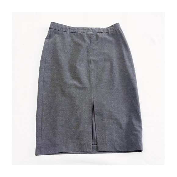 Catherine Malandrino Gray Front Slit Pencil Skirt SZ8 - Picture 1 of 6